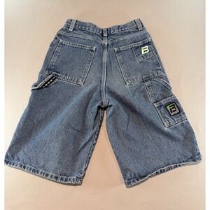Y2K BOSS Denim Carpenter Shorts Blue Baggy Youth 16 XXS 23 Waist